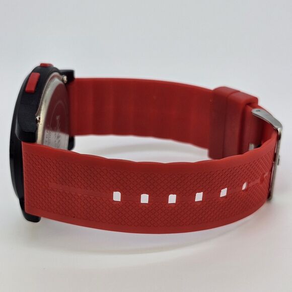 Beeasy Men's Ultra Slim Digital Watch 44MM Red Plastic Bands New Battery - Picture 7 of 12